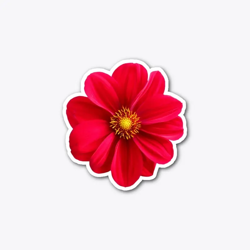 Floral Die Cut Sticker